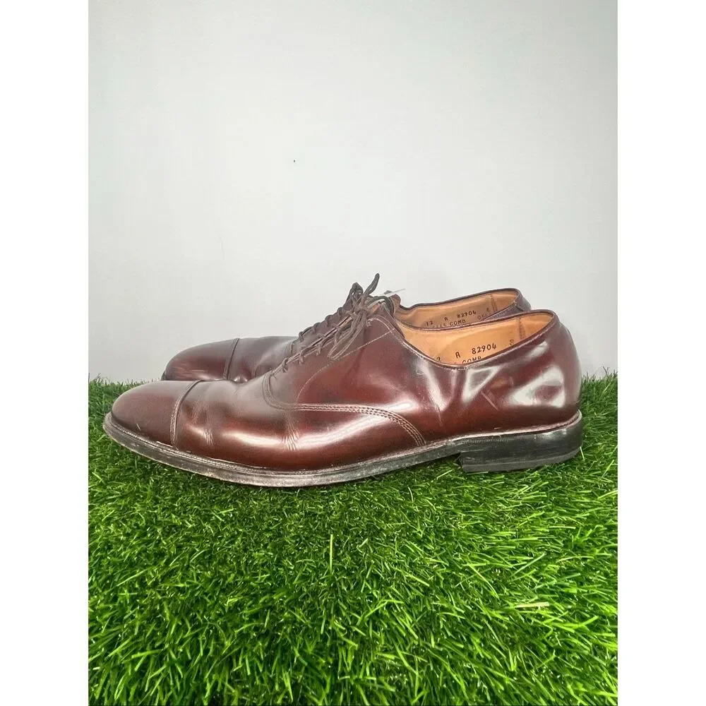 Allen Edmonds Park Avenue Cap Toe Oxfords Men’s 12 A Narrow Brown Leather Dress